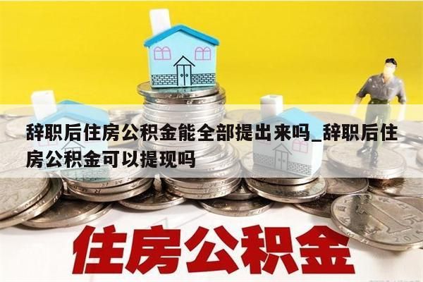 辞职后住房公积金能全部提出来吗_辞职后住房公积金可以提现吗