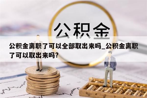 公积金离职了可以全部取出来吗_公积金离职了可以取出来吗?